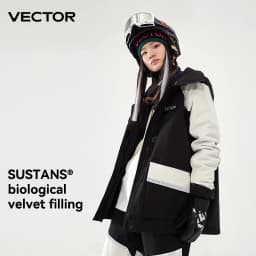 VECTOR Brand Men Women Ski Jacket Winter Warm Windproof Waterproof Ski Suit Outdoor Sports Snowboard Coat Splicing Double Plate