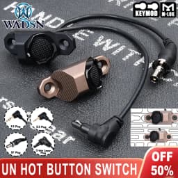WADSN Tactical Hot Button Pressure Remote Switch Crane Plug For DBAL-A2 PEQ15 Sight M-lok Keymod Rail M300 M600 Scout Flashlight