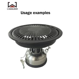 IWALKER Outdoor Camping Stainless Steel Pot Set, G43 Storage Pot, Grilling Pan, Complete Camping Cookware