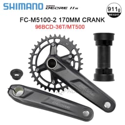 Shimano Deore M5100 Crankset 10/11S Mountain Bike Bicycle Crankset  FC-M5100 170/175mm Cranksets Bottom Bracket BB52 M500 M501
