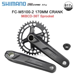 Shimano Deore M5100 Crankset 10/11S Mountain Bike Bicycle Crankset  FC-M5100 170/175mm Cranksets Bottom Bracket BB52 M500 M501