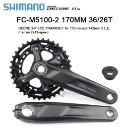 Shimano Deore M5100 Crankset 10/11S Mountain Bike Bicycle Crankset  FC-M5100 170/175mm Cranksets Bottom Bracket BB52 M500 M501