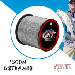 Warknife Fishing Line 1500M 8 Strands Braided Fishing Line Multifilament 6 -300LB Japan Multicolor Carp Fishing Braided PE Wire