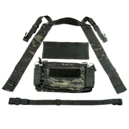 Tactifans D3 Tactical Chest Rig Vest CRM H Harness M4 5.56 Magazine Insert Flatback Integratable Hunting Accessories 500D Nylon