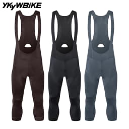 Ykywbike 3/4 Cycling Bib Shorts Men 6 Hours Ride Padded Shorts Pro Road Bicycle Tights Pants Mtb Bib Bike Short
