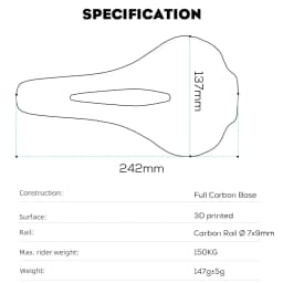 SYNCROS Bicycle Saddle Waterproof Material TPU 3D Printing Comfortable Breathable MTB Road Bike Cycling Seat Carbon Saddle