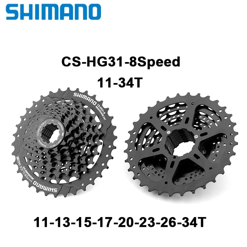 Shimano 8-speed HG cassette CS-HG31-8 32T/34T HG20 mountain bike flywheel 8V K7 suitable for Shimano M310 8S black flywheel