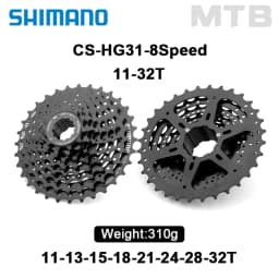 Shimano 8-speed HG cassette CS-HG31-8 32T/34T HG20 mountain bike flywheel 8V K7 suitable for Shimano M310 8S black flywheel
