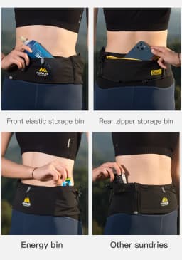 AONIJIE W8122 Multifunctional Ourdoor Sports Zipper Running Waist Pack Lightweight Travel Fanny Suitable for Pocket Key Wallet
