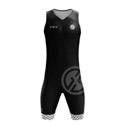 Men's Summer Triathlon Race Suit Sleeveless Tri Suit One-Piece Sportswear Swimming/Running/Cycling Skinsuit Performance Jumpsuit