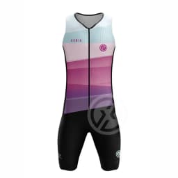 Men's Summer Triathlon Race Suit Sleeveless Tri Suit One-Piece Sportswear Swimming/Running/Cycling Skinsuit Performance Jumpsuit
