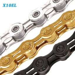 KMC 10 Speed MTB Road Bike Chain X10 X10EL X10SL 10V Bicycle Chains Extra Light Gold Silver Race Rustproof Chain 116/118 Links