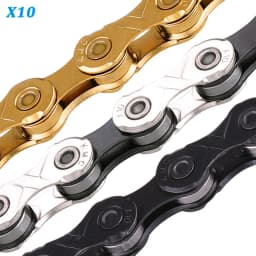 KMC 10 Speed MTB Road Bike Chain X10 X10EL X10SL 10V Bicycle Chains Extra Light Gold Silver Race Rustproof Chain 116/118 Links