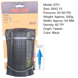 MAXXIS DTH(M147P) 26x2.3 26x2.15 20X1.75 Bicycle Tire MTB Mountain Bikes, EXO Full black and deep skin edge
