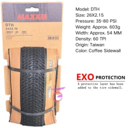 MAXXIS DTH(M147P) 26x2.3 26x2.15 20X1.75 Bicycle Tire MTB Mountain Bikes, EXO Full black and deep skin edge