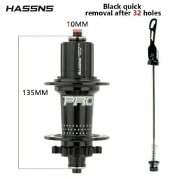 HASSNS Pro 7 36h Rear Hub Bearing 36Holes Freehub MTB Bike 32H Rear Hub for Four Palin 7-12Speed Noisy Cube Bicycle 6 Pawl Hubs