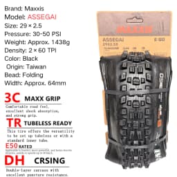 Maxxis ASSEGAI 27.5 29X2.5 Inch Downhill Folding Vacuum Puncture-proof Is Maxxis's Highest Strength Quick Drop Tire