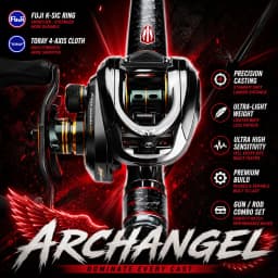 HASIDA Archangel Rod Combo Organic Whole Handle Ultra Grade High Carbon Fuji K SIC Guide Fishing Pole & Spin Baitcast Wheel Set