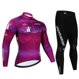 Tour De Italy D'ITALIA Cycling Jersey Set Premium Anti-UV Long Sleeve Downhill Cycling Suit Autumn Quick-Dry Pro Racing Uniform