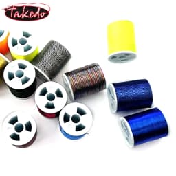 TAKEDO 15PCS/SET 100 Yards B Spool Nylon Metallic NCP Thread Guide Ring Winding Thread DIY Rod Building Repair Wrapping Line