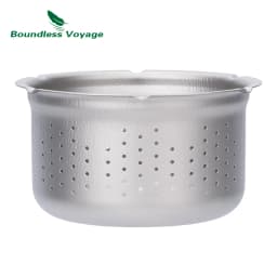 Boundless Voyage Double-Walled Coffee Cup Mug Titanium Tea Maker with Lid & Filter Ultralight Teapot for Camping Hiking Garden