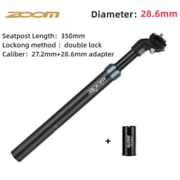 ZOOM Bike Seat Post 27.2/28.6/30.0/30.4/30.9/31.6/33.9mm Mountain bike/Road Bike Seat Post Length 350mm Shock Absorber Seat Post