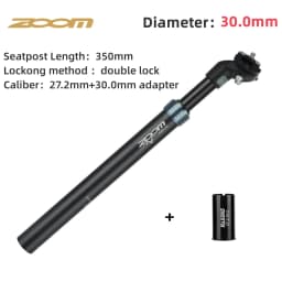 ZOOM Bike Seat Post 27.2/28.6/30.0/30.4/30.9/31.6/33.9mm Mountain bike/Road Bike Seat Post Length 350mm Shock Absorber Seat Post
