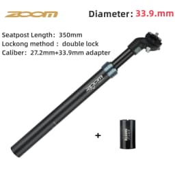 ZOOM Bike Seat Post 27.2/28.6/30.0/30.4/30.9/31.6/33.9mm Mountain bike/Road Bike Seat Post Length 350mm Shock Absorber Seat Post