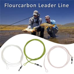 10PCS Fluorocarbon Carp Fishing Leader Line 1M 40LB fishing leading rig with Quick Change Swivel wire leader for fishing tackle