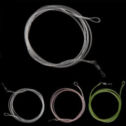 10PCS Fluorocarbon Carp Fishing Leader Line 1M 40LB fishing leading rig with Quick Change Swivel wire leader for fishing tackle