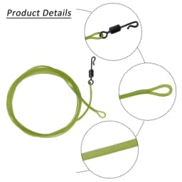 10PCS Fluorocarbon Carp Fishing Leader Line 1M 40LB fishing leading rig with Quick Change Swivel wire leader for fishing tackle