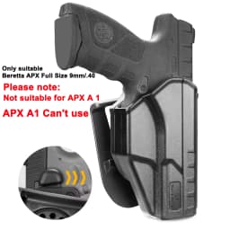 Beretta APX Holster, (Not Fit Beretta APX A1), Thumb OWB Holster Fit Beretta APX Full Size 9mm/.40,Level II Retention/360 Degree