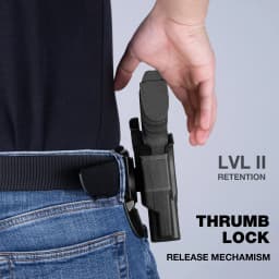 Beretta APX Holster, (Not Fit Beretta APX A1), Thumb OWB Holster Fit Beretta APX Full Size 9mm/.40,Level II Retention/360 Degree