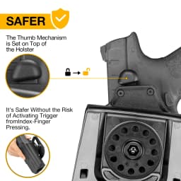 Beretta APX Holster, (Not Fit Beretta APX A1), Thumb OWB Holster Fit Beretta APX Full Size 9mm/.40,Level II Retention/360 Degree