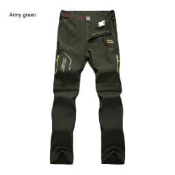 TRVLWEGO Mens Hiking Convertible Pants Waterproof Lightweight Quick Dry Zip Off Fishing Travel Safari Outdoor Cargo Work Trouser