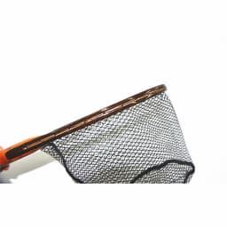 TAKEDO-Fly Fishing Landing Net, Soft Rubber Mesh Trout Net, Cinnamomum Camphora, Wooden Handle Catch and Release Net, TKL003