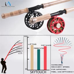 Maximumcatch SkyTouch Switch Spey 11/13/14ft 6-9wt Fly Fishing Rod 30T+40T Carbon Fiber Fast Action Fly Rod with Spare Butt