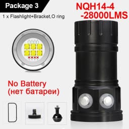 LED Diving Photography Flashlight 30000Lumens Underwater Lighting 100m Waterproof Tactical Torch Snorkel Deep Dives Fill Light