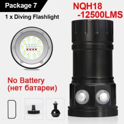 LED Diving Photography Flashlight 30000Lumens Underwater Lighting 100m Waterproof Tactical Torch Snorkel Deep Dives Fill Light