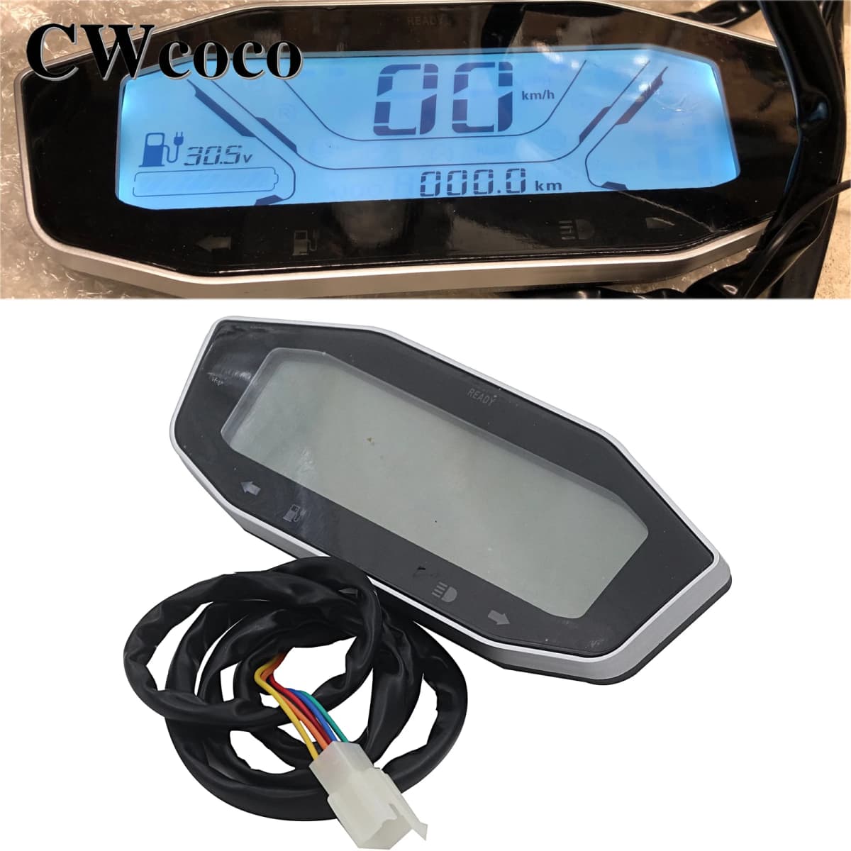 60V 72V Odometer Speedometer Gear Gauge Battery Power Display For Citycoco Electric Scooter Harley Electric Scooter Accessories