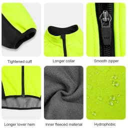 LAMEDA Winter Cycling Jacket Thermal Men’s Fleece Jackets Bicycle Cycling Clothing Windproof Softshell Coat Sport MTB Bike