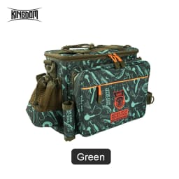 Kingdom Multifunctional Fishing Tackle Bag 44*21*22cm 1000D Nylon Waterproof Large Capacity Outdoor Sport Fishing Shoulder Bag
