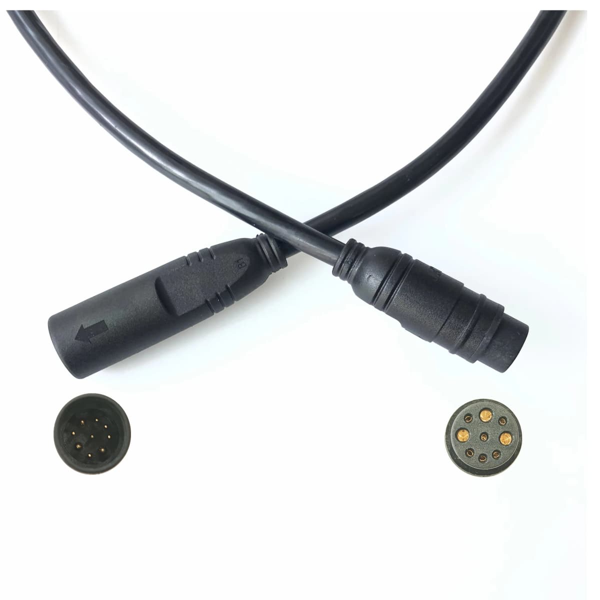 FV2-Z916A Motor Cable Julet Connector Male and Female Side extension Big 9Pin with 3 Phrase and 6 Signal Wires Bafang Fat Hub