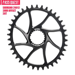 PASS QUEST 3mm Offset for Shimano Boost Direct Mount Chainring 6mm Offset for Shimano Deore M6100 M7100 M8100 M9100 ROUND