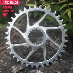 PASS QUEST 3mm Offset for Shimano Boost Direct Mount Chainring 6mm Offset for Shimano Deore M6100 M7100 M8100 M9100 ROUND