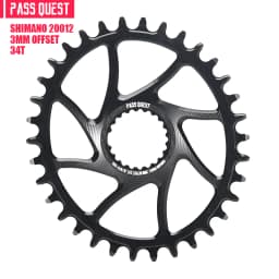 PASS QUEST 3mm Offset for Shimano Boost Direct Mount Chainring 6mm Offset for Shimano Deore M6100 M7100 M8100 M9100 ROUND