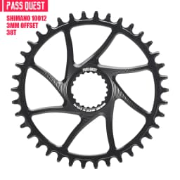PASS QUEST 3mm Offset for Shimano Boost Direct Mount Chainring 6mm Offset for Shimano Deore M6100 M7100 M8100 M9100 ROUND