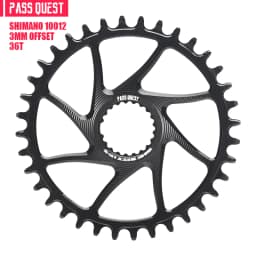 PASS QUEST 3mm Offset for Shimano Boost Direct Mount Chainring 6mm Offset for Shimano Deore M6100 M7100 M8100 M9100 ROUND