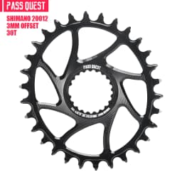 PASS QUEST 3mm Offset for Shimano Boost Direct Mount Chainring 6mm Offset for Shimano Deore M6100 M7100 M8100 M9100 ROUND
