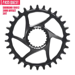PASS QUEST 3mm Offset for Shimano Boost Direct Mount Chainring 6mm Offset for Shimano Deore M6100 M7100 M8100 M9100 ROUND